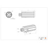 EMBOUT ESCAMOTABLE ZF 54 CRABOT MÂLE - AL 12/CARRÉ 10