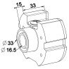 CURSEUR ZF80 + VIS ET RONDELLE ASSEMBLÉS