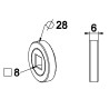 ROULEMENT A BILLES Ø 28 CARRÉ 8 - ÉP. 6