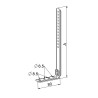 JAMBE DE FORCE ÉQUERRE 80