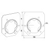 PLAQUE D'IMMOBILISATION MOTEUR SOMFY SUR JOUE ALU