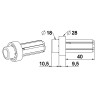MOYEU COLLERETTE H9.5 -TÉTON Ø 18 / AL12