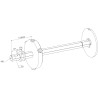 TANDEM RÉGLABLE Ø 101.6 CARRÉ 18 L315