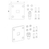 SUPPORT MOTEUR MSI Ø59 CARRE 16 + VIS